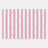 Niedlicher Spaß Gold Foil Rosa Frost Weihnachten Geschenkpapier Set (Vorderseite 3)