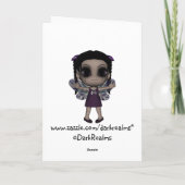 Niedlicher Spaß-gotisches feenhaftes alles Gute Karte (Rückseite)