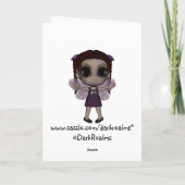 Niedlicher Spaß-gotisches feenhaftes alles Gute Karte (Rückseite)