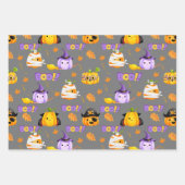 Niedlicher Spaß Halloween Kostüm Pumpkin Geschenkpapier Set (Vorderseite 2)
