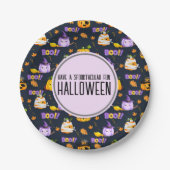 Niedlicher Spaß Halloween Kostüm Pumpkin Pappteller (Vorderseite)