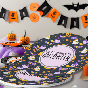 Niedlicher Spaß Halloween Kostüm Pumpkin Pappteller
