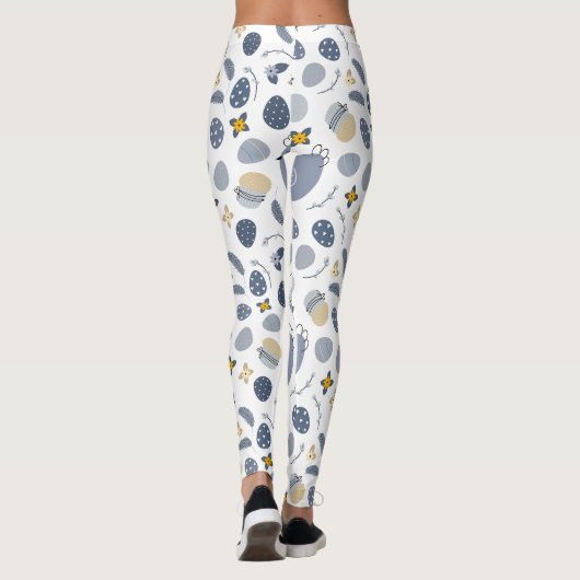 Niedlicher Spaß Hühnerflora Leggings (Rückseite)