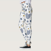 Niedlicher Spaß Hühnerflora Leggings (Links)