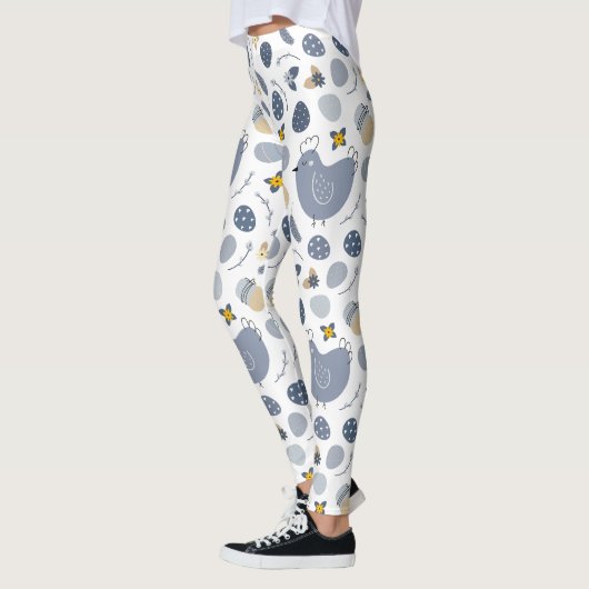 Niedlicher Spaß Hühnerflora Leggings (Links)