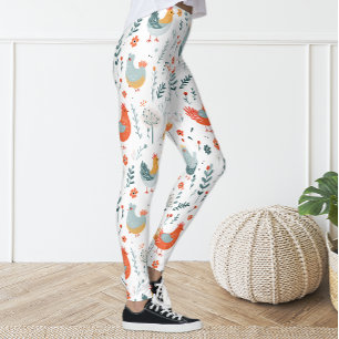 Niedlicher Spaß Hühnerflora Leggings