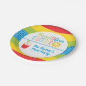 Niedlicher Spaß im Sun Pool Party Farbenfroh Pappteller (Schrägansicht)