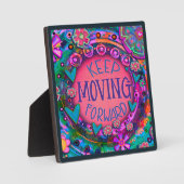 Niedlicher Spaß Inspiration Behalte Vorwärtskurs Fotoplatte (Vorderseite)