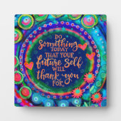 Niedlicher Spaß Inspiration für zukünftiges Selbst Fotoplatte (Vorderseite)