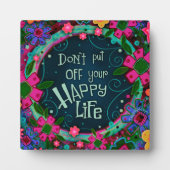 Niedlicher Spaß inspirierender Glücksfall Fotoplatte (Vorderseite)