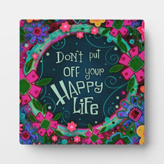 Niedlicher Spaß inspirierender Glücksfall Fotoplatte (Vorderseite)