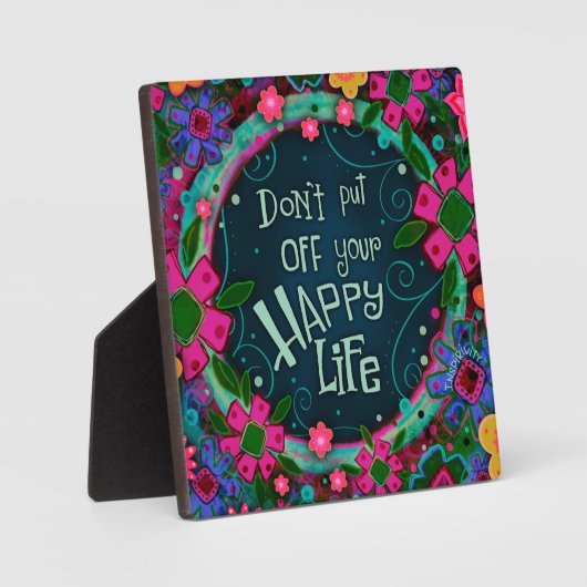 Niedlicher Spaß inspirierender Glücksfall Fotoplatte (Vorderseite)