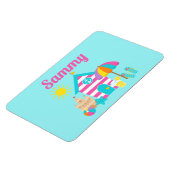 Niedlicher Spaß Kids Beach Sommer Magnet (Linke Seite)