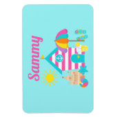 Niedlicher Spaß Kids Beach Sommer Magnet (Vertikal)