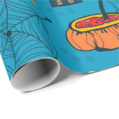 Niedlicher Spaß Kind-Freundliches Halloween Geschenkpapier (Rolleneckpunkt)