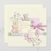 Niedlicher Spaß-lädt Retro Einladung (Vorne/Hinten)