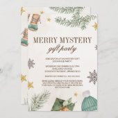 Niedlicher Spaß Merry Mystery Gift Exchange Party Einladung (Vorne/Hinten)