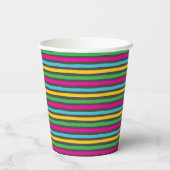 Niedlicher Spaß mit Striped Candy Funky individue Pappbecher (Rückseite)