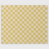 Niedlicher Spaß Moderne Checkerboard Gelbe Geometr Geschenkpapier (Flach)