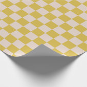 Niedlicher Spaß Moderne Checkerboard Gelbe Geometr Geschenkpapier (Ecke)