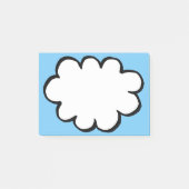 Niedlicher Spaß Moderne, einfache Gedanken Cloud Post-it Klebezettel (Vorderseite)