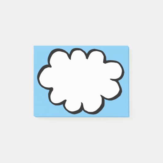 Niedlicher Spaß Moderne, einfache Gedanken Cloud Post-it Klebezettel (Vorderseite)