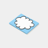 Niedlicher Spaß Moderne, einfache Gedanken Cloud Post-it Klebezettel (angewinkelt)