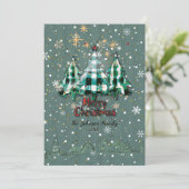 Niedlicher Spaß Moderne Rustikale Weihnachtskarte Feiertagskarte (Stehend Vorderseite)