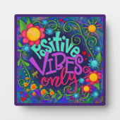 Niedlicher Spaß Nur inspirierende positive Vibes Z Fotoplatte (Vorderseite)
