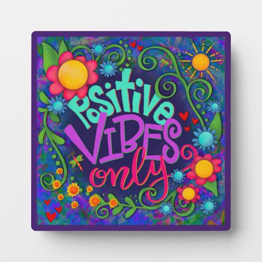 Niedlicher Spaß Nur inspirierende positive Vibes Z Fotoplatte (Vorderseite)