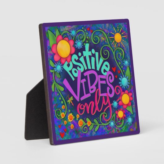 Niedlicher Spaß Nur inspirierende positive Vibes Z Fotoplatte (Vorderseite)