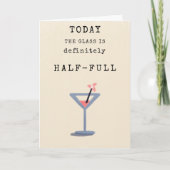 Niedlicher Spaß Pink Cocktail Glass Einfach Geburt Karte (Vorderseite)