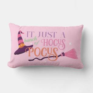 Niedlicher Spaß Rosa Hexenhocus Halloween-Hut Lendenkissen