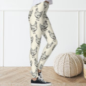 Niedlicher Spaß Schwarz Pastellgelb Kürbishuhn Hen Leggings