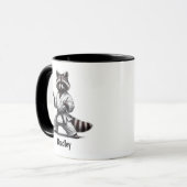 Niedlicher Spaß Tier-Spaß Raccoon Kampfkunst Tasse (Vorderseite Links)