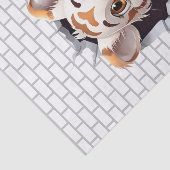 Niedlicher Spaß Tiger Cub Peeking Out Decoupage Pa Seidenpapier (Ausschnitt)