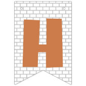 Niedlicher Spaß Tiger Cub Pinkeln aus Orange Brown Wimpelkette (Zweite Fahne)