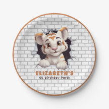 Niedlicher Spaß Tiger Cub Pinkeln Orangenbraunes P