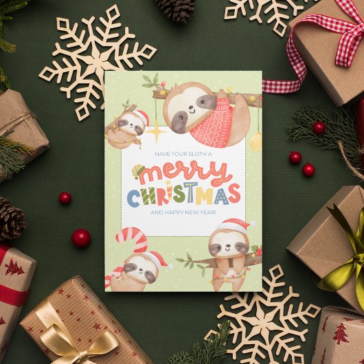 Niedlicher Spaß Trendy Frohe Weihnachtslieder Feiertagskarte