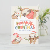 Niedlicher Spaß Trendy Frohe Weihnachtslieder Feiertagskarte (Stehend Vorderseite)