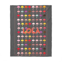 Niedlicher Spaß Umbrella-Muster Namensschild hinzu