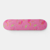 Niedlicher Spaß Unicorns Regenbogen Rosa Cartoon M Skateboard (Horizontal)