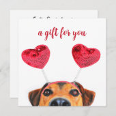 Niedlicher Spaß Valentinstag Hunde-Headband Gesche (Vorne/Hinten)