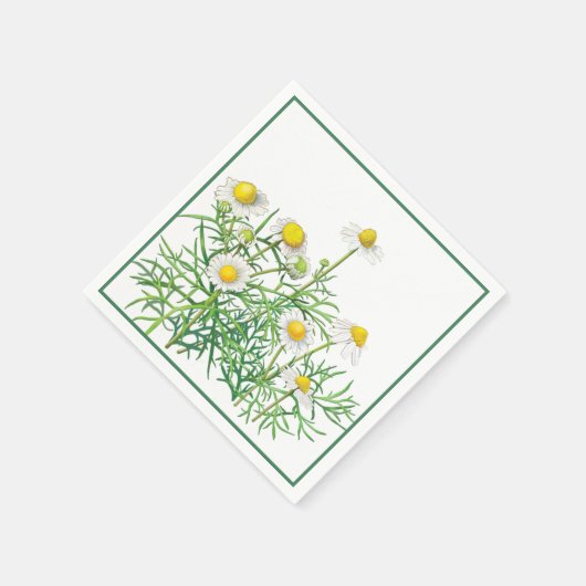 Niedlicher Spaß Vintage Chamomile-Blume Serviette (Ecke)