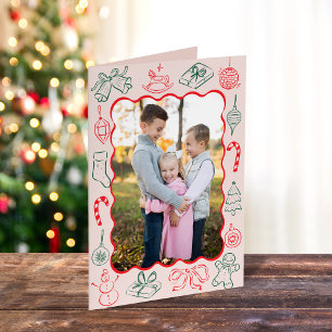 Niedlicher Spaß Weihnachten Doodles Foto