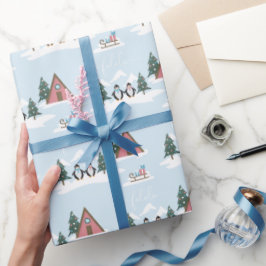 Niedlicher Spaß Weihnachten Falala Pinguine Umschl Geschenkpapier