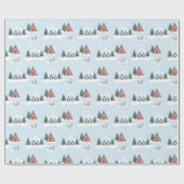 Niedlicher Spaß Weihnachten Falala Pinguine Umschl Geschenkpapier (Flach)