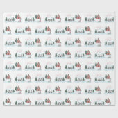 Niedlicher Spaß Weihnachten Falala Pinguine Umschl Geschenkpapier (Flach)