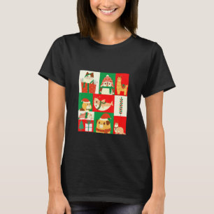 Niedlicher Spaß Weihnachten Katze Dog Shark Alpaca T-Shirt