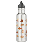 Niedlicher Spaß Wildbraun Kinderspielzeug Flugzeug Edelstahlflasche (Links)